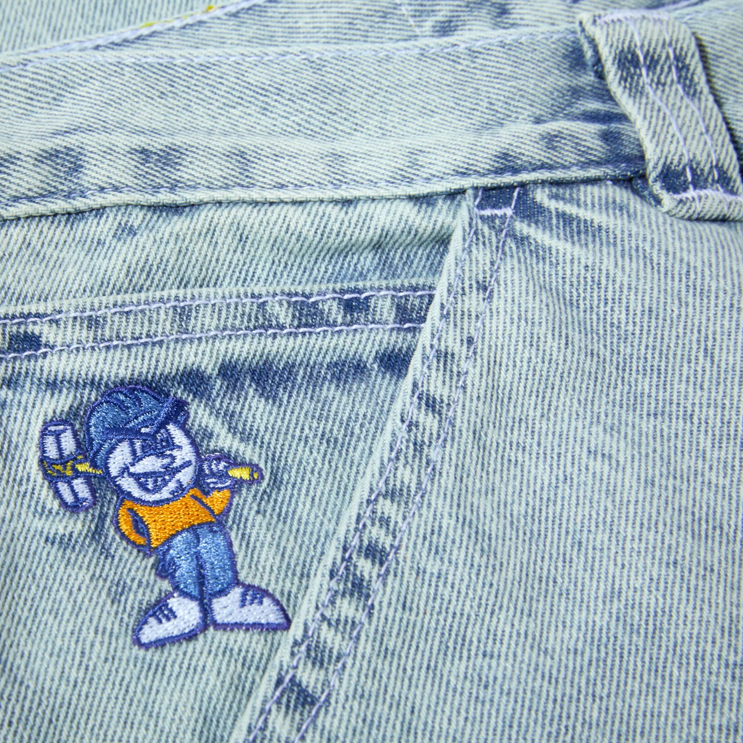 POLAR '93! WORK PANT DOUBLE KNEE ICE BLUE - Image 3